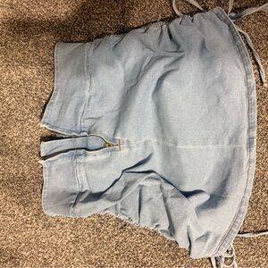 Light Blue Denim Skirt
